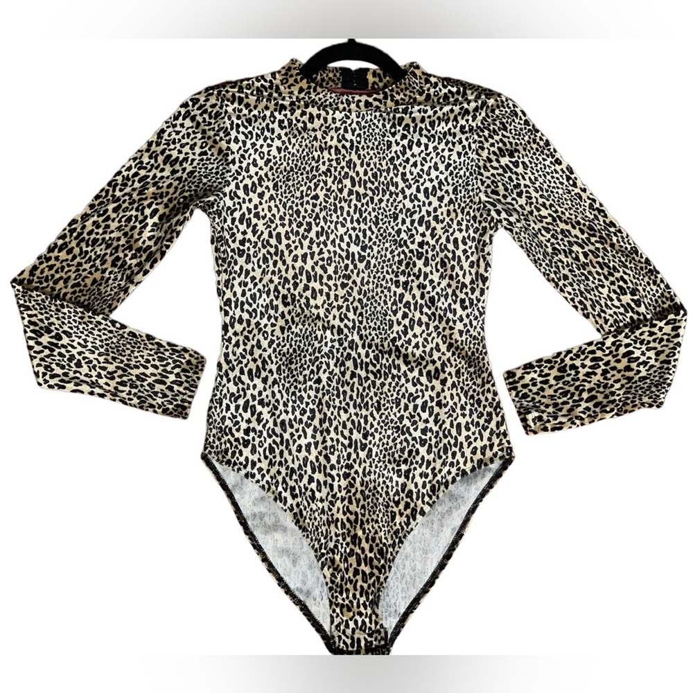 H&M Divided Leopard Print Leotard